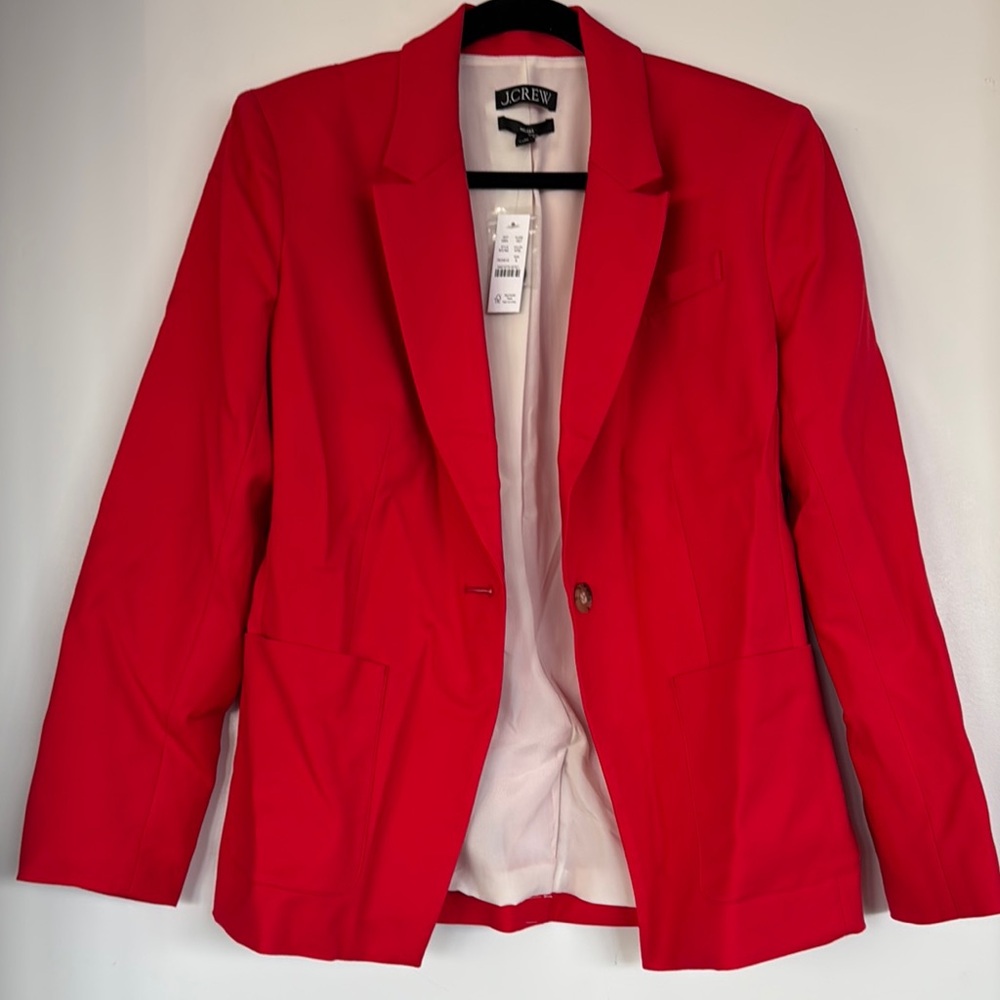 J. Crew Red Helena Blazer (New with Tags)